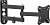 Кронштейн для телевизора Hama R1 118153 черный 10"-27" макс.15кг настенный поворотно-выдвижной и наклонный