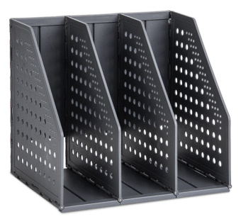 Лоток вертикальный Deli 79003Black 3отд. складной A5 200х150х180мм черный пластик - купить недорого с доставкой в интернет-магазине