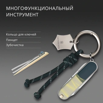 Нож перочинный Victorinox Classic SD New York Style (0.6223.E223) 58мм 7функц. серый подар.коробка в комплекте: шнурок - купить недорого с доставкой в интернет-магазине