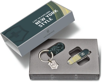 Нож перочинный Victorinox Classic SD New York Style (0.6223.E223) 58мм 7функц. серый подар.коробка в комплекте: шнурок - купить недорого с доставкой в интернет-магазине