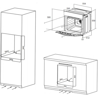 Духовой шкаф Электрический Maunfeld EOEC.566TB черный - купить недорого с доставкой в интернет-магазине