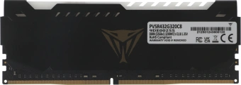 Память DDR4 32GB 3200MHz Patriot PVSR432G320C8 Viper Steel RGB RTL Gaming PC4-25600 CL18 DIMM 288-pin 1.35В dual rank с радиатором Ret - купить недорого с доставкой в интернет-магазине