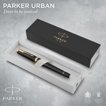Ручка перьев. Parker Urban Core F309 (CW1931593) Muted Black GT F сталь нержавеющая подар.кор. - купить недорого с доставкой в интернет-магазине