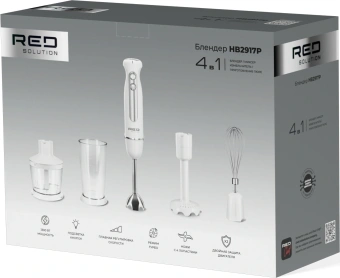 Блендер погружной Red Solution HB2917P 1300Вт белый - купить недорого с доставкой в интернет-магазине