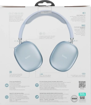 Наушники мониторные Hoco Air Triumph W35 голубой беспроводные bluetooth оголовье - купить недорого с доставкой в интернет-магазине