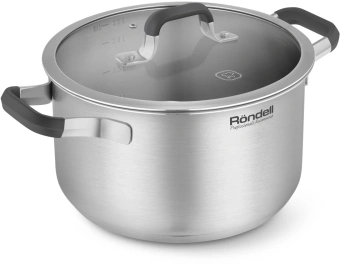 Кастрюля Rondell Stolz RDS-1753 3.2л. d=20см (с крышкой) стальной - купить недорого с доставкой в интернет-магазине