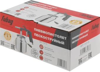 Пистолет пескоструйный Fubag 110115 142л/мин соп.:6мм бак:0.75л серебристый/черный - купить недорого с доставкой в интернет-магазине