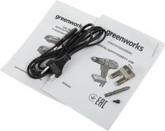 Дрель-шуруповерт Greenworks GD24DD60K2 аккум. патрон:быстрозажимной (кейс в комплекте) (3704107UA) - купить недорого с доставкой в интернет-магазине