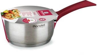 Ковш Rondell Strike RDS-812 1.3л. d=16см (с крышкой) стальной - купить недорого с доставкой в интернет-магазине