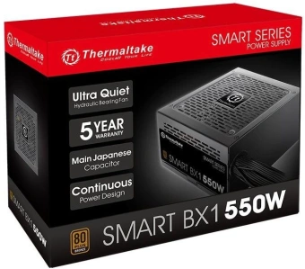 Блок питания Thermaltake ATX 550W Smart BX1 SE 80+ bronze (20+4pin) APFC 120mm fan color LED 6xSATA RTL - купить недорого с доставкой в интернет-магазине