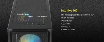 Корпус Azza Forest черный без БП ATX 4x120mm 4x140mm 2xUSB3.0 audio bott PSU - купить недорого с доставкой в интернет-магазине