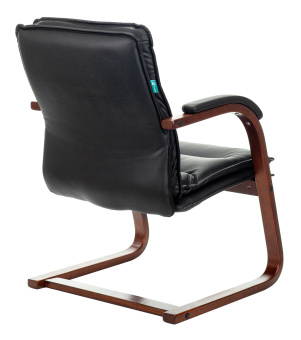 Кресло Бюрократ T-9927WALNUT-AV черный кожа полозья дерево коричневый - купить недорого с доставкой в интернет-магазине