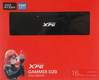 Память DDR4 2x16GB 3200MHz A-Data AX4U320016G16A-DCBK20 XPG Gammix D20 RTL Gaming PC4-25600 CL16 DIMM 288-pin 1.35В kit с радиатором Ret - купить недорого с доставкой в интернет-магазине