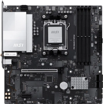 Материнская плата MSI PRO B840M-P WIFI6E SocketAM5 AMD B840 4xDDR5 ATX AC`97 8ch(7.1) 2.5Gg RAID+HDMI - купить недорого с доставкой в интернет-магазине