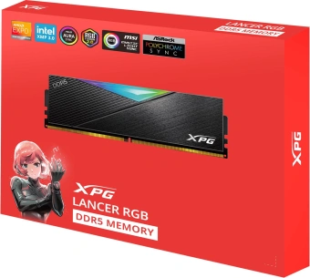 Память DDR5 2x16GB 6400MHz A-Data AX5U6400C3216G-DCLARBK XPG Lancer RGB RTL PC5-51200 CL32 DIMM 288-pin 1.4В kit dual rank с радиатором Ret - купить недорого с доставкой в интернет-магазине