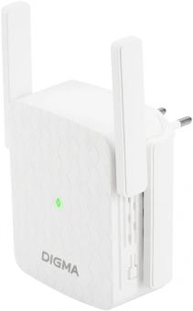 Повторитель беспроводного сигнала Digma D-WR400 AC1200 10/100BASE-TX/Wi-Fi белый - купить недорого с доставкой в интернет-магазине