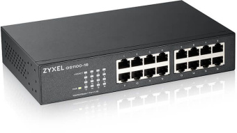 Коммутатор Zyxel GS1100-16-EU0103F 16x1Гбит/с неуправляемый - купить недорого с доставкой в интернет-магазине