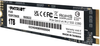 Накопитель SSD Patriot PCIe 3.0 x4 1TB P320P1TBM28 P320 M.2 2280 - купить недорого с доставкой в интернет-магазине