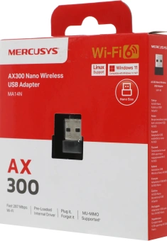 Сетевой адаптер Wi-Fi Mercusys MA14N АХ300 USB 2.0 (ант.внутр.) 1ант. - цена, купить или заказать с доставкой в интернет-магазине Сетевой адаптер Wi-Fi Mercusys MA14N АХ300 USB 2.0 (ант.внутр.) 1ант. - купить недорого с доставкой в интернет-магазине