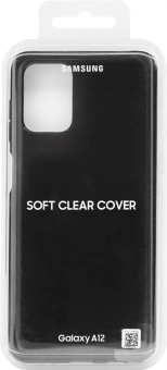 Чехол (клип-кейс) Samsung для Samsung Galaxy A12 Soft Clear Cover черный (EF-QA125TBEGRU) - купить недорого с доставкой в интернет-магазине