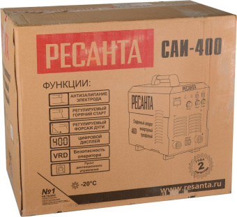 Сварочный аппарат Ресанта САИ 400 инвертор ММА 15.6кВт - купить недорого с доставкой в интернет-магазине