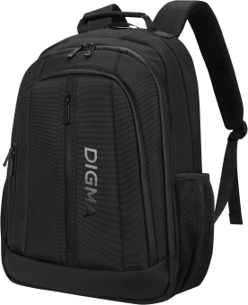 Рюкзак для ноутбука 15.6" Digma Stash S2 черный полиэстер (DGBP15S2BK) - купить недорого с доставкой в интернет-магазине