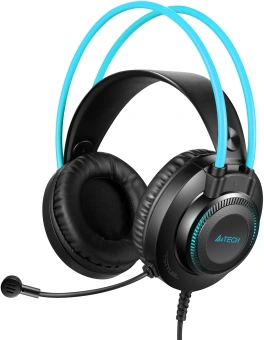 Наушники с микрофоном A4Tech Fstyler FH200i серый/синий 1.8м накладные оголовье (FH200I BLUE) - купить недорого с доставкой в интернет-магазине
