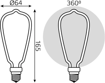 Лампа светодиодная Gauss Filament 1005802104 4Вт цок.:E27 трубка 220B св.свеч.бел.теп. (упак.:10шт) - купить недорого с доставкой в интернет-магазине