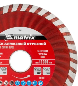 Диск алмазный по бет./кирп./кам. Matrix 73178 d=115мм d(посад.)=22.2мм (угловые шлифмашины) (упак.:1шт) - купить недорого с доставкой в интернет-магазине