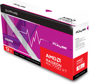 Видеокарта Sapphire PCI-E 4.0 11335-04-20G PULSE RX 7700 XT GAMING AMD Radeon RX 7700XT 12288Mb 192 GDDR6 2171/18000 HDMIx2 DPx2 HDCP Ret - купить недорого с доставкой в интернет-магазине