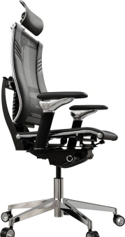 Кресло руководителя эргономичное Метта Yoga Spine Triumph B2 (Черный CC.50.15.13A) черный сиденье черный сет./экокожа с подголов. крестов.5-луч. металл хром - купить недорого с доставкой в интернет-магазине