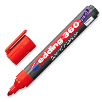 Маркер для досок Edding E-360/2 круглый пиш. наконечник 1.5-3мм красный - купить недорого с доставкой в интернет-магазине