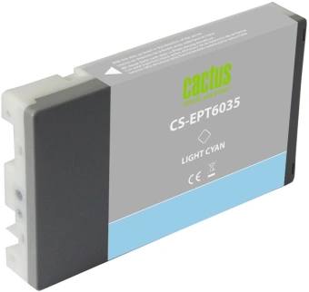 Картридж струйный Cactus CS-EPT6035 T6035 св.голуб.пигм. (220мл) для Epson Stylus PRO 7880/9880 с чипом - купить недорого с доставкой в интернет-магазине