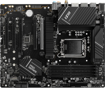 Материнская плата MSI PRO B760-P WIFI DDR4 Soc-1700 Intel B760 4xDDR4 ATX AC`97 8ch(7.1) 2.5Gg+HDMI+DP - купить недорого с доставкой в интернет-магазине