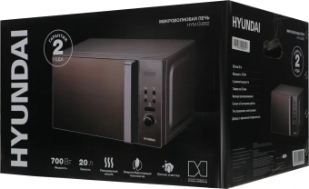 Микроволновая Печь Hyundai HYM-D3002 20л. 700Вт серебристый - купить недорого с доставкой в интернет-магазине