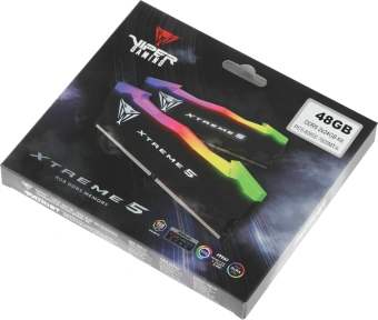 Память DDR5 2x24GB 7600MHz Patriot PVXR548G76C36K Viper Xtreme 5 RGB RTL Gaming PC5-60800 CL36 DIMM 288-pin 1.45В с радиатором Ret - купить недорого с доставкой в интернет-магазине