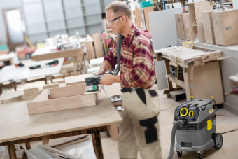 Строительный пылесос Karcher NT 30/1 Tact Te L 1380Вт (уборка: сухая/влажная) серый - купить недорого с доставкой в интернет-магазине