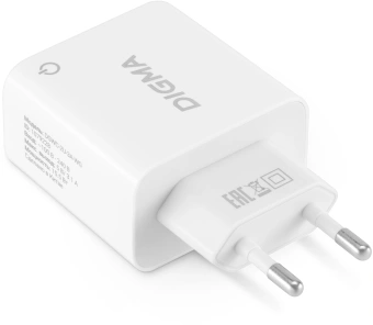 Сетевое зар./устр. Digma DGWC-2U-3A-WG 15.5W 3.1A+1A 2xUSB универсальное белый - купить недорого с доставкой в интернет-магазине