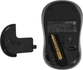 Мышь Logitech M186 черный/серый оптическая 1000dpi беспров. USB для ноутбука 2but (910-004131) - купить недорого с доставкой в интернет-магазине