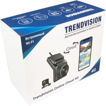 Видеорегистратор TrendVision Online Cloud 4G черный 1080x1920 1080p 140гр. GPS SL8521E - купить недорого с доставкой в интернет-магазине