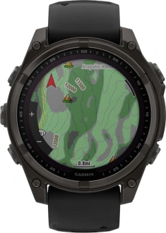 Смарт-часы Garmin Fenix 8 Solar Sapphire 47мм 1.3" корп.серый рем.черный (010-02906-11) - купить недорого с доставкой в интернет-магазине