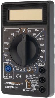 Мультиметр PROconnect M838 DT838 цифровой черный (13-3013) - купить недорого с доставкой в интернет-магазине