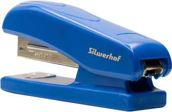 Степлер Silwerhof 24/6 26/6 (20листов) синий 100скоб пластик закрытый/открытый - купить недорого с доставкой в интернет-магазине