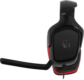 Наушники с микрофоном Logitech G331 черный/красный 2м мониторные оголовье (981-000758) - купить недорого с доставкой в интернет-магазине