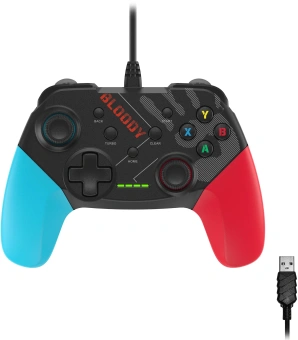 Геймпад A4Tech Bloody GP30 Sports черный/синий USB виброотдача обратная связь (GP30 SPORTS BLUE) - купить недорого с доставкой в интернет-магазине