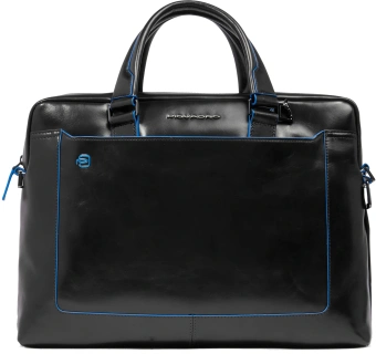 Деловая сумка Piquadro Blue Square CA3335B2/N с отделением для ноутбука 15" черная натур.кожа - купить недорого с доставкой в интернет-магазине