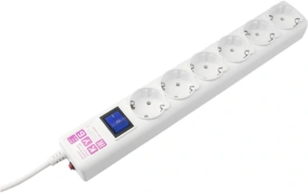 Сетевой фильтр Powercube SPG6-16-1,9M 1.9м (6 розеток) белый (коробка) - купить недорого с доставкой в интернет-магазине