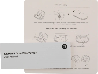 Наушники вкладыши Xiaomi OpenWear M2319E1 бежевый беспроводные bluetooth крепление за ухом (BHR8473GL) - купить недорого с доставкой в интернет-магазине