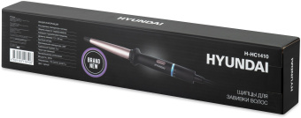 Щипцы Hyundai H-HC1410 40Вт черный макс.темп.:200С покрытие:керамико-турмалиновое - купить недорого с доставкой в интернет-магазине