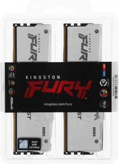 Память DDR5 2x32GB 5600MHz Kingston KF556C40BWAK2-64 Fury Beast RGB RTL Gaming PC5-44800 CL40 DIMM 288-pin 1.25В kit single rank с радиатором Ret - купить недорого с доставкой в интернет-магазине